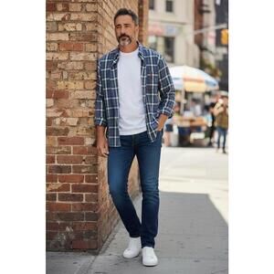 Ralph Lauren Men's Plaid Long Sleeve‎ Shirt Size Medium, Button-Up